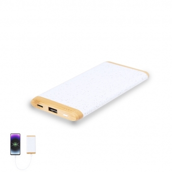 Powerbank de caña de trigo/ abs/ bambú de 5000 mAh