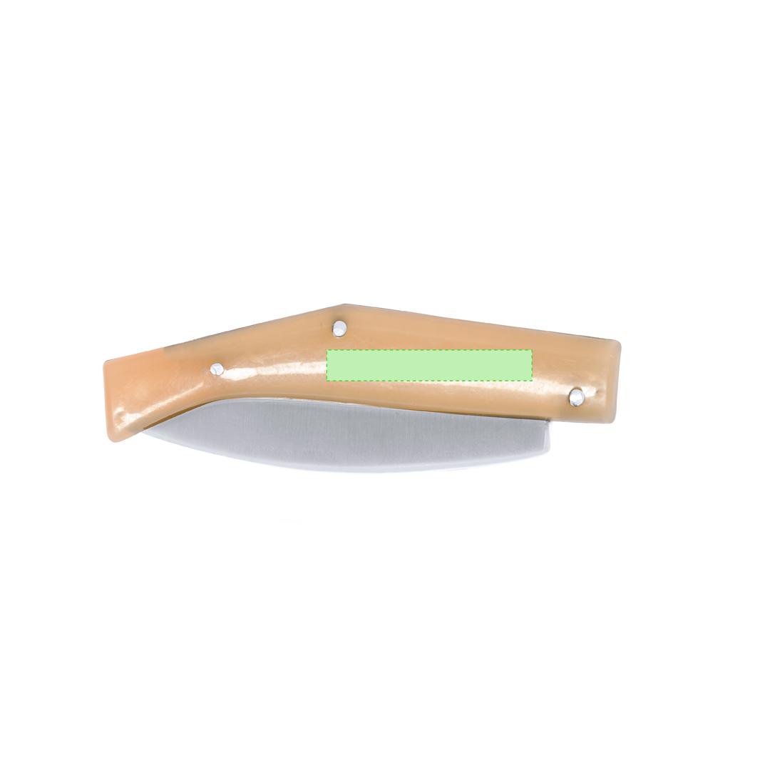 Navaja de acero inox con mango ABS y hoja tipo punta de espada