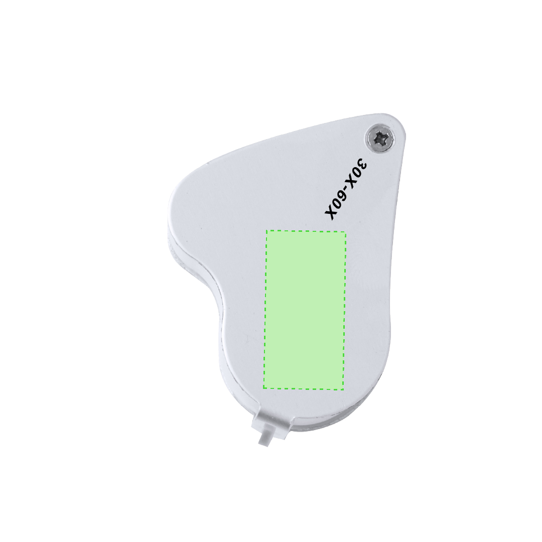 Lupa plegable doble de metal 30X y 60X con 2 LEDs para análisis de alta precisión
