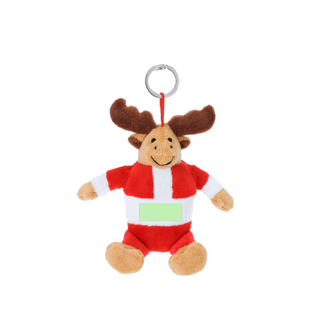 Llavero peluche navideño Cardix — 3 diseños (Reno, Muñeco de Nieve, Oso), poliéster suave