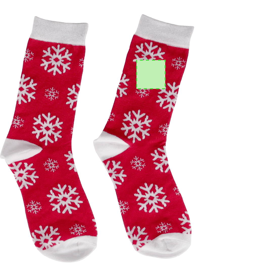 Calcetines navideños Scrubit en bola de navidad — poliéster suave con motivos navideños, presentación en bola transparente con lazo rojo, tallas S-M y L-XL