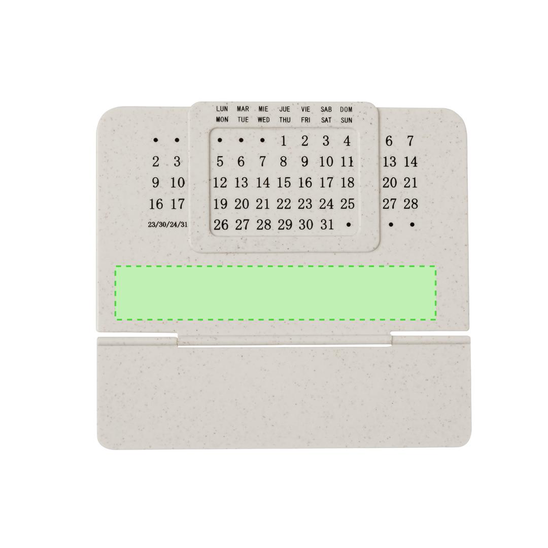 Calendario perpetuo de caña de trigo con cubos giratorios