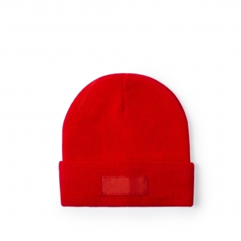 Gorro niño acrílico suave cálido elástico dobladillo etiqueta frontal