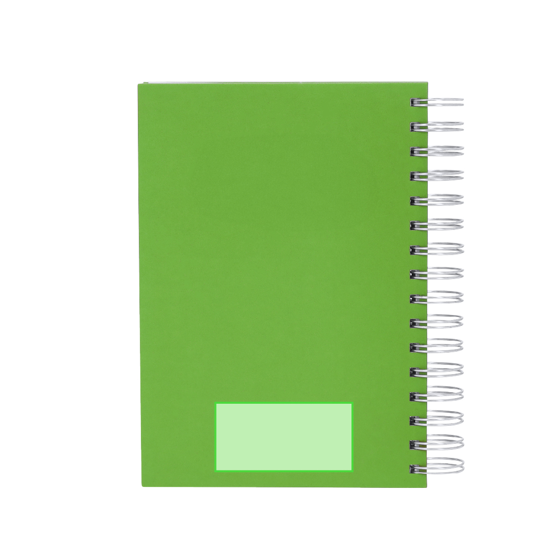 Agenda corporativa de PU con página por día y packaging de regalo