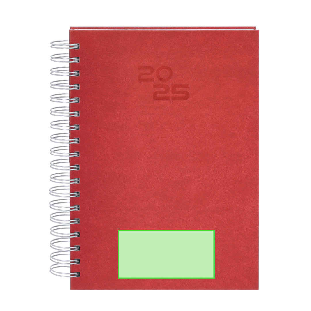 Agenda profesional de polipiel con página por día y estuche regalo