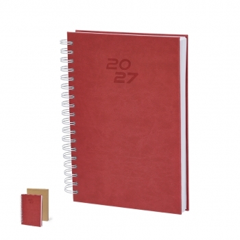 Agenda profesional de polipiel con página por día y estuche regalo