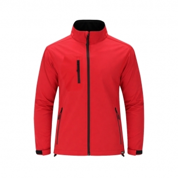 Chaqueta Grifter adulto soft shell RPET 3 capas — 340 g/m² con membrana 8000mm, mangas ranglán con velcro, micropolar RPET interior negro, cintura ajustable