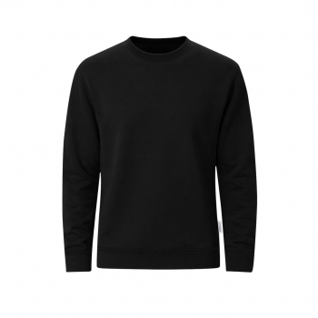Sudadera Skelton adulto cuello redondo — 60% algodón orgánico / 40% RPET felpa perchada 280 g/m², canalé con elastano y etiqueta eco