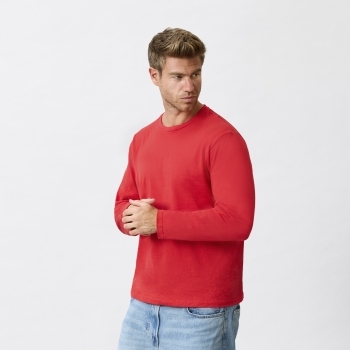 Camiseta Hawk adulto manga larga color — 100% algodón Ring Spun 160 g/m², tubular con cuello canalé 1x1 y puños sin canalé