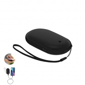Powerbank calentador de manos de aluminio con 3 posiciones de temperatura y 4000 mAh