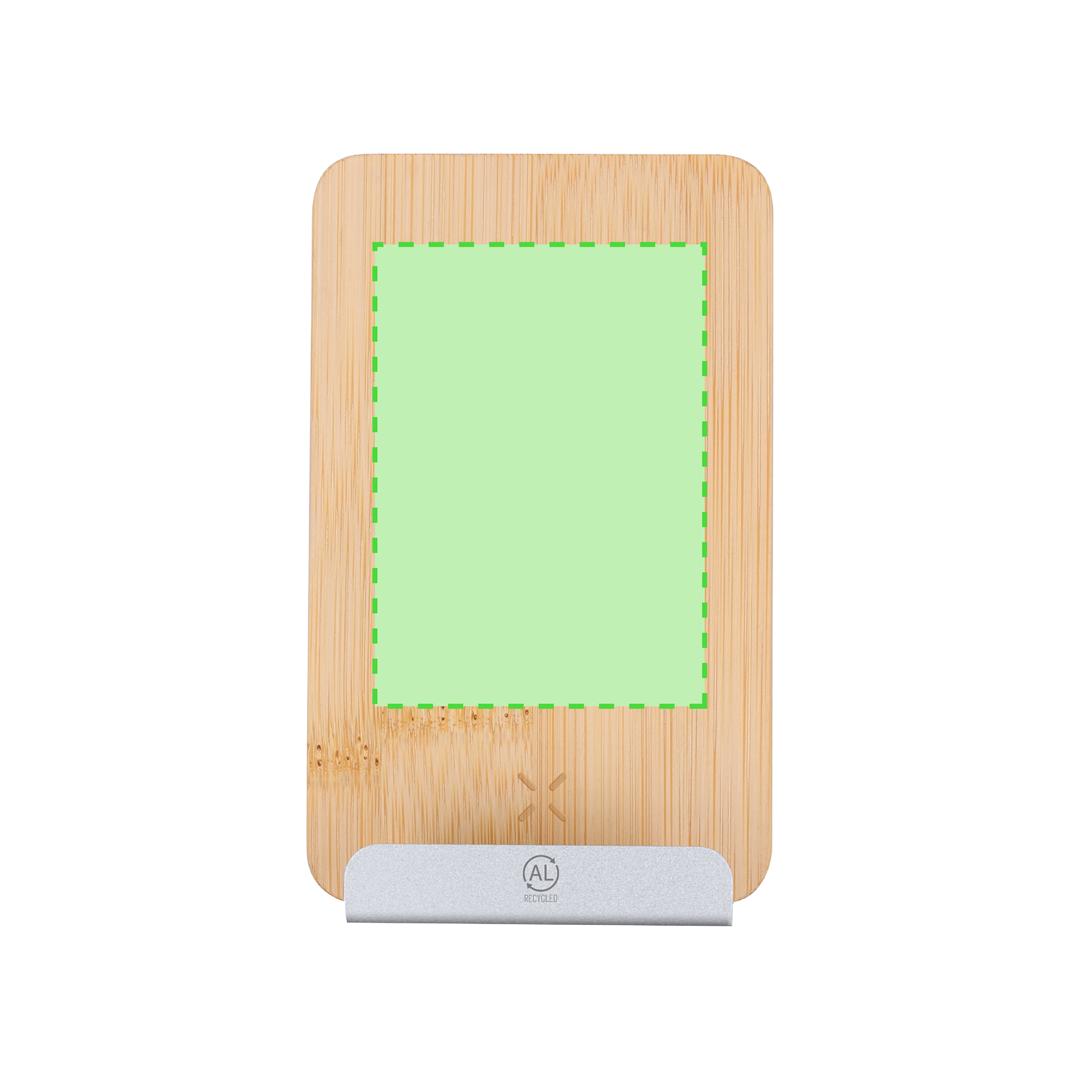 Cargador inalámbrico de bambú natural 15W minimalista