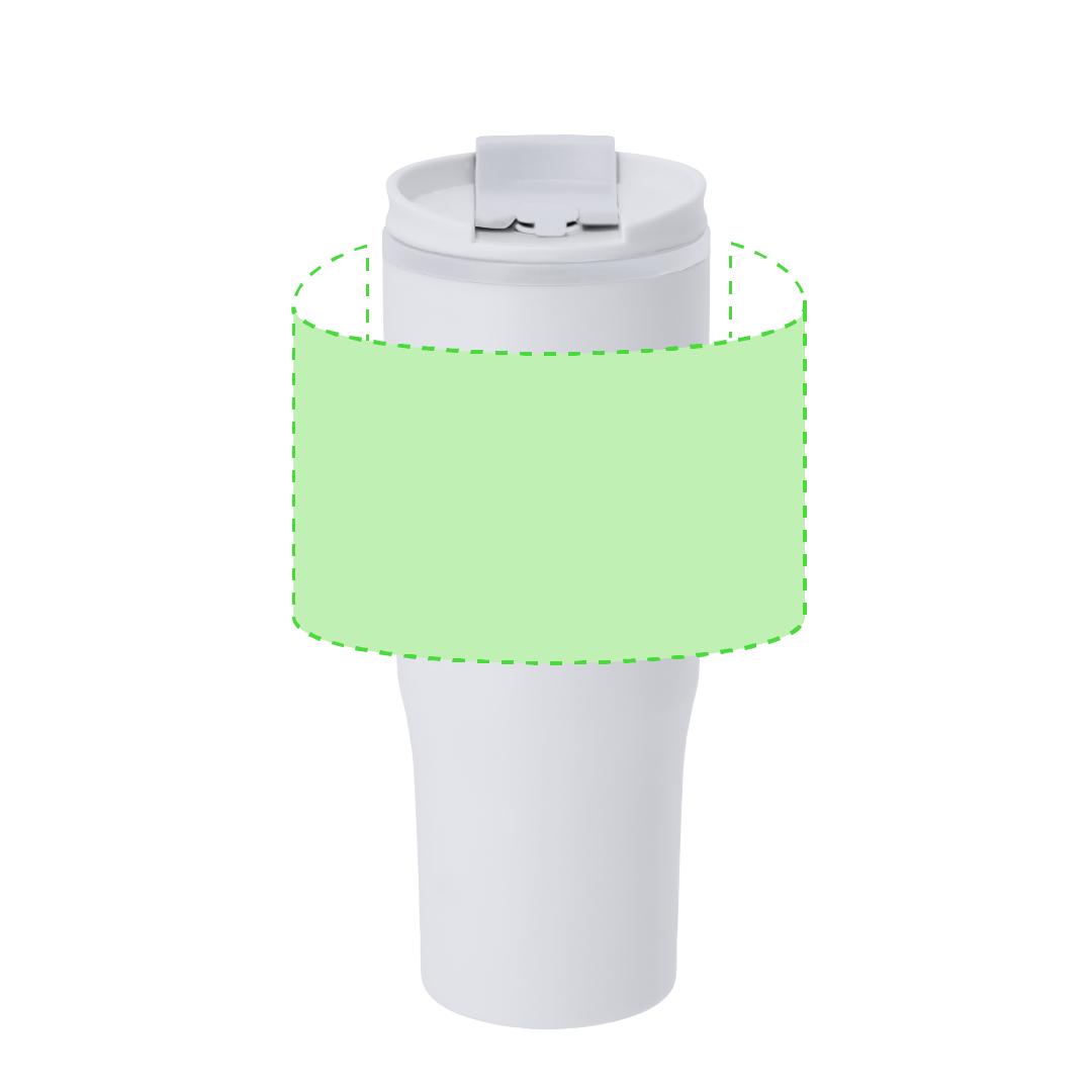 Taza térmica de acero inoxidable y tapa de polipropileno 350 ml