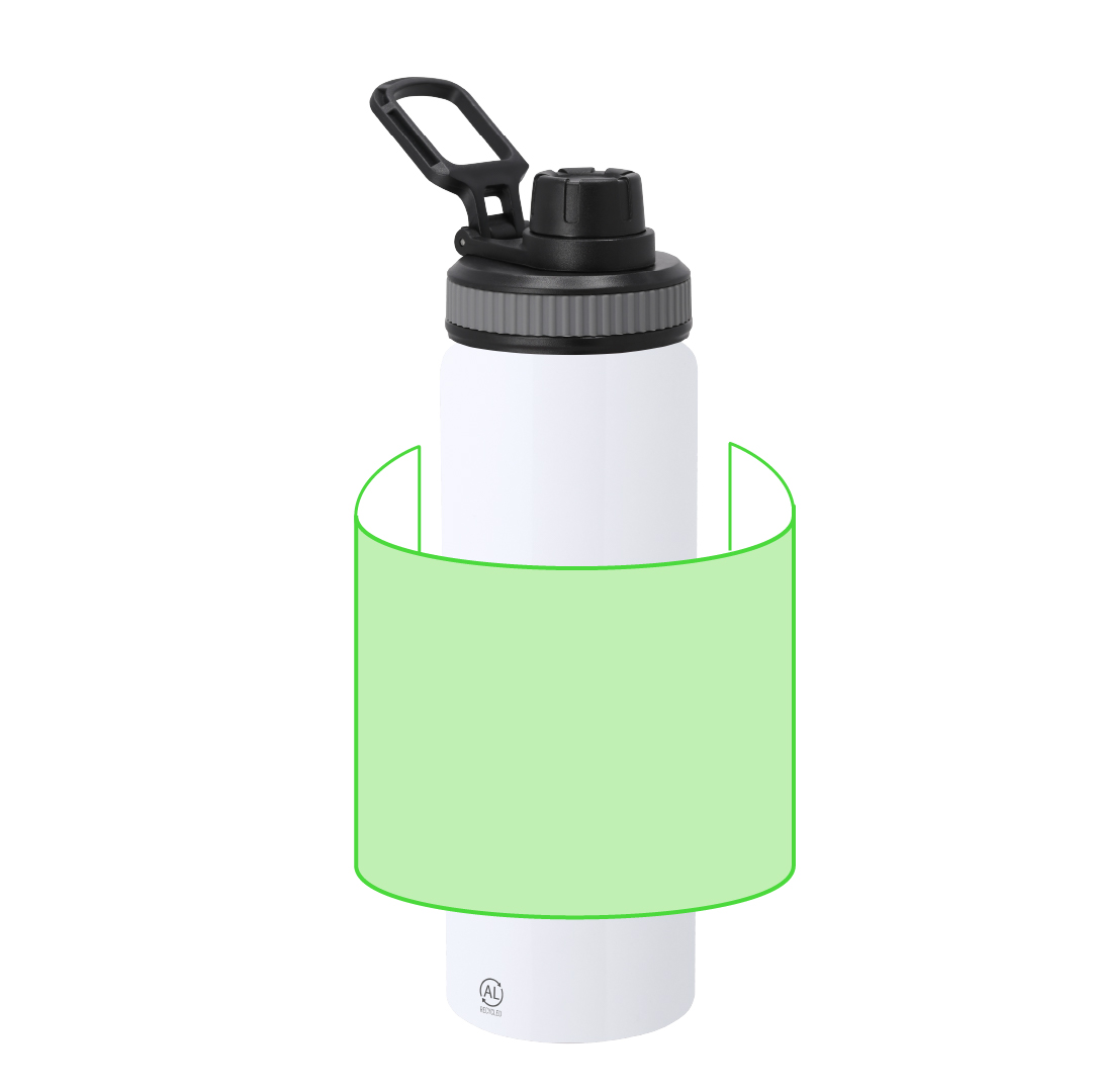 Botella gigante de aluminio reciclado para hidratación continua 800 ml