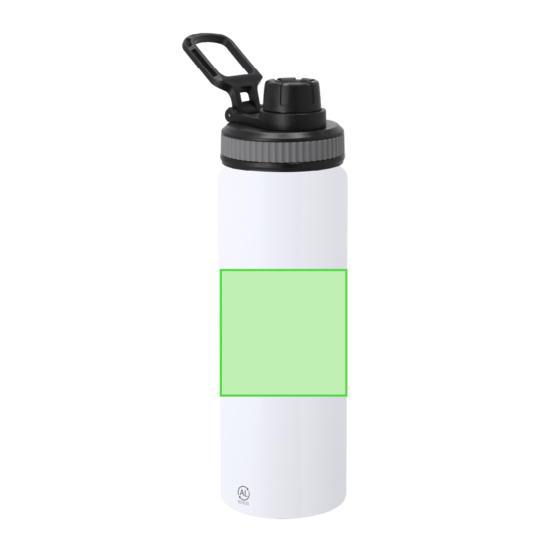 Botella gigante de aluminio reciclado para hidratación continua 800 ml
