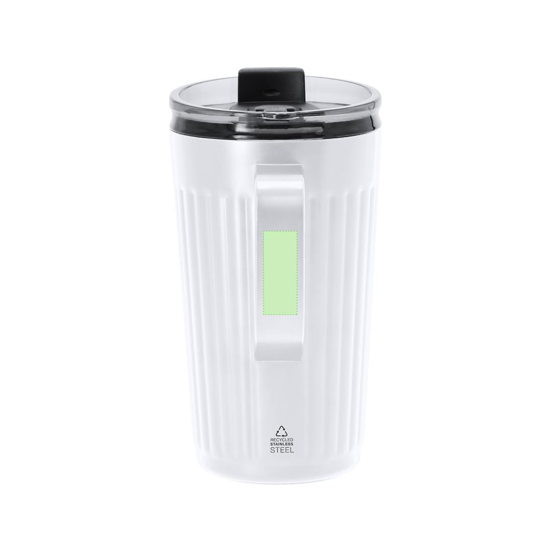 Taza térmica minimalista de acero inoxidable reciclado 350 ml