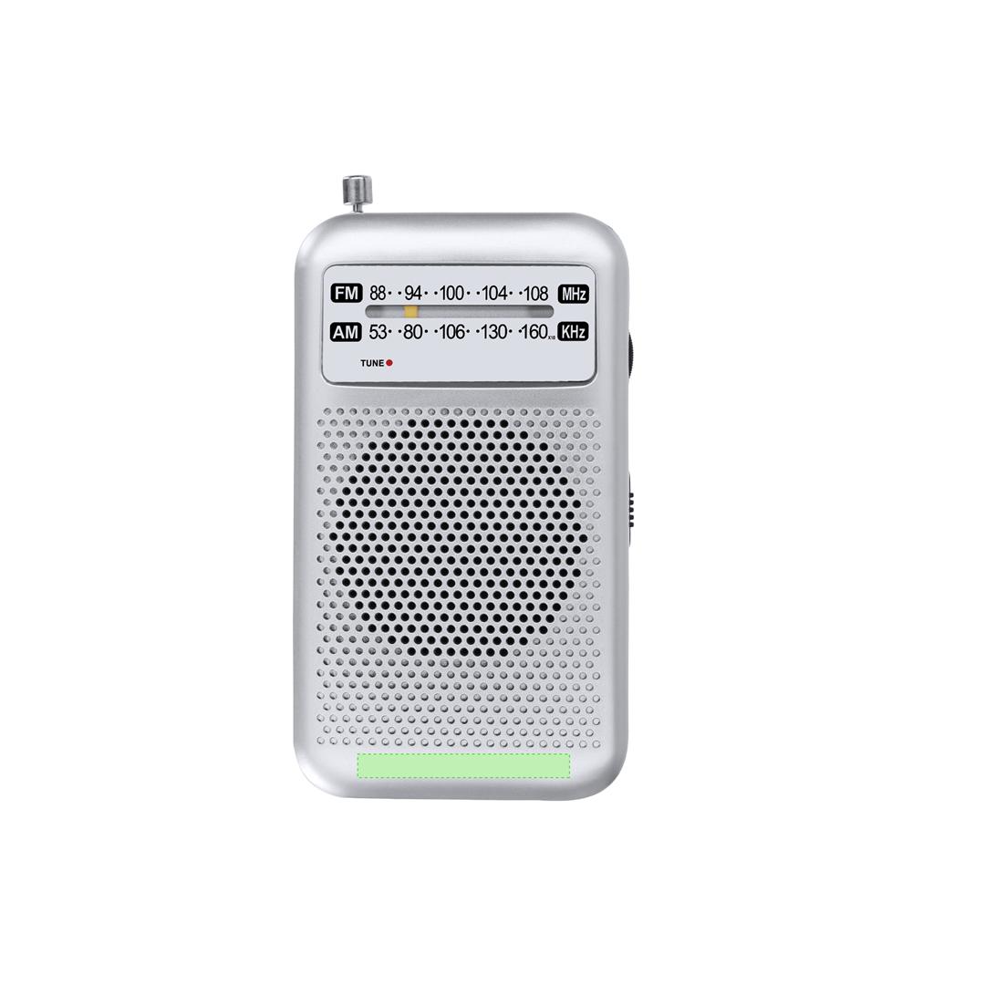 Radio de diseño vintage AM/FM 3W con antena extensible y control de volumen