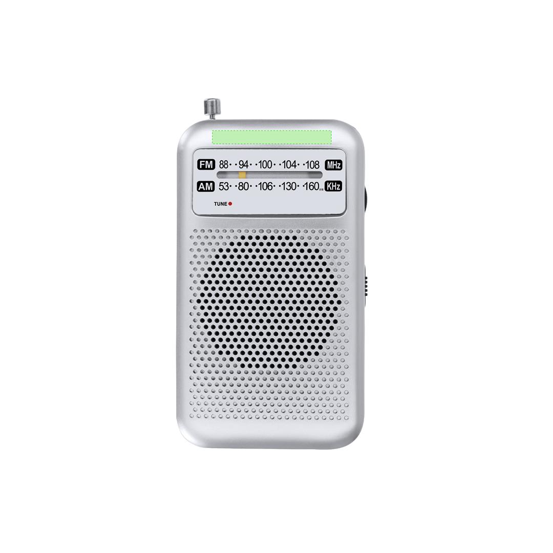 Radio de diseño vintage AM/FM 3W con antena extensible y control de volumen