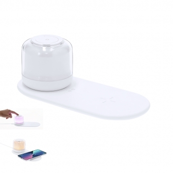 Lámpara cargador inalámbrico 10W con 12 LEDs y 2 posiciones de intensidad