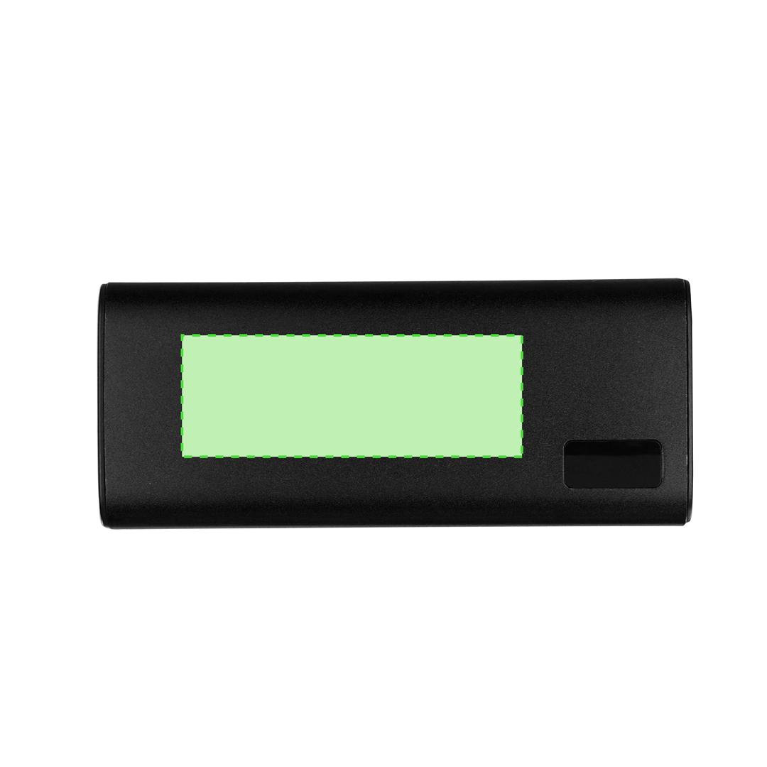 Powerbank premium de aluminio reciclado con 10000 mAh y acabado metálico