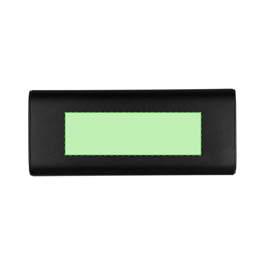 Powerbank premium de aluminio reciclado con 10000 mAh y acabado metálico
