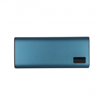 Powerbank premium de aluminio reciclado con 10000 mAh y acabado metálico