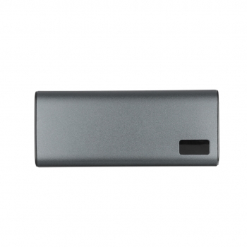 Powerbank premium de aluminio reciclado con 10000 mAh y acabado metálico