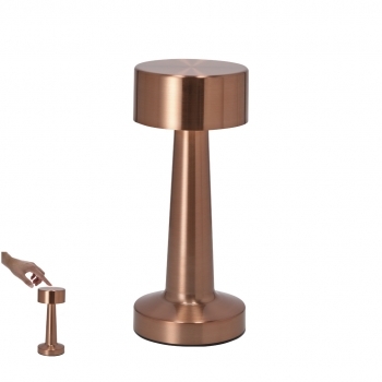 Lámpara decorativa de metal 24 LED regulables 3 modos de luz acabado oro rosa
