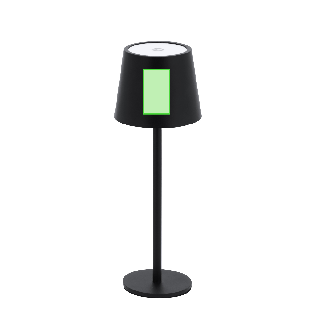Lámpara decorativa de metal 48 LED regulables 3 modos de luz acabado negro cromado