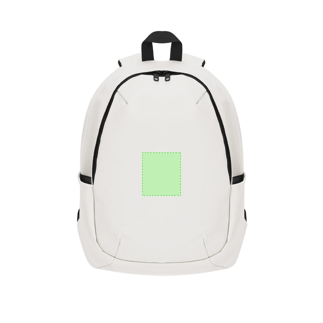 Mochila de PU con cremallera invisible, doble tirador metálico, portátil 15