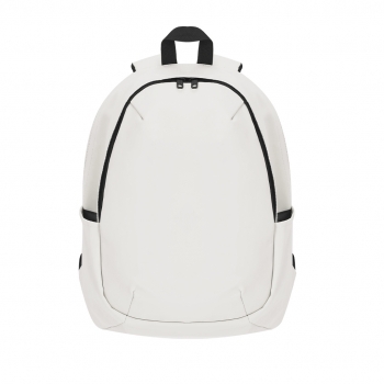 Mochila de PU con cremallera invisible, doble tirador metálico, portátil 15