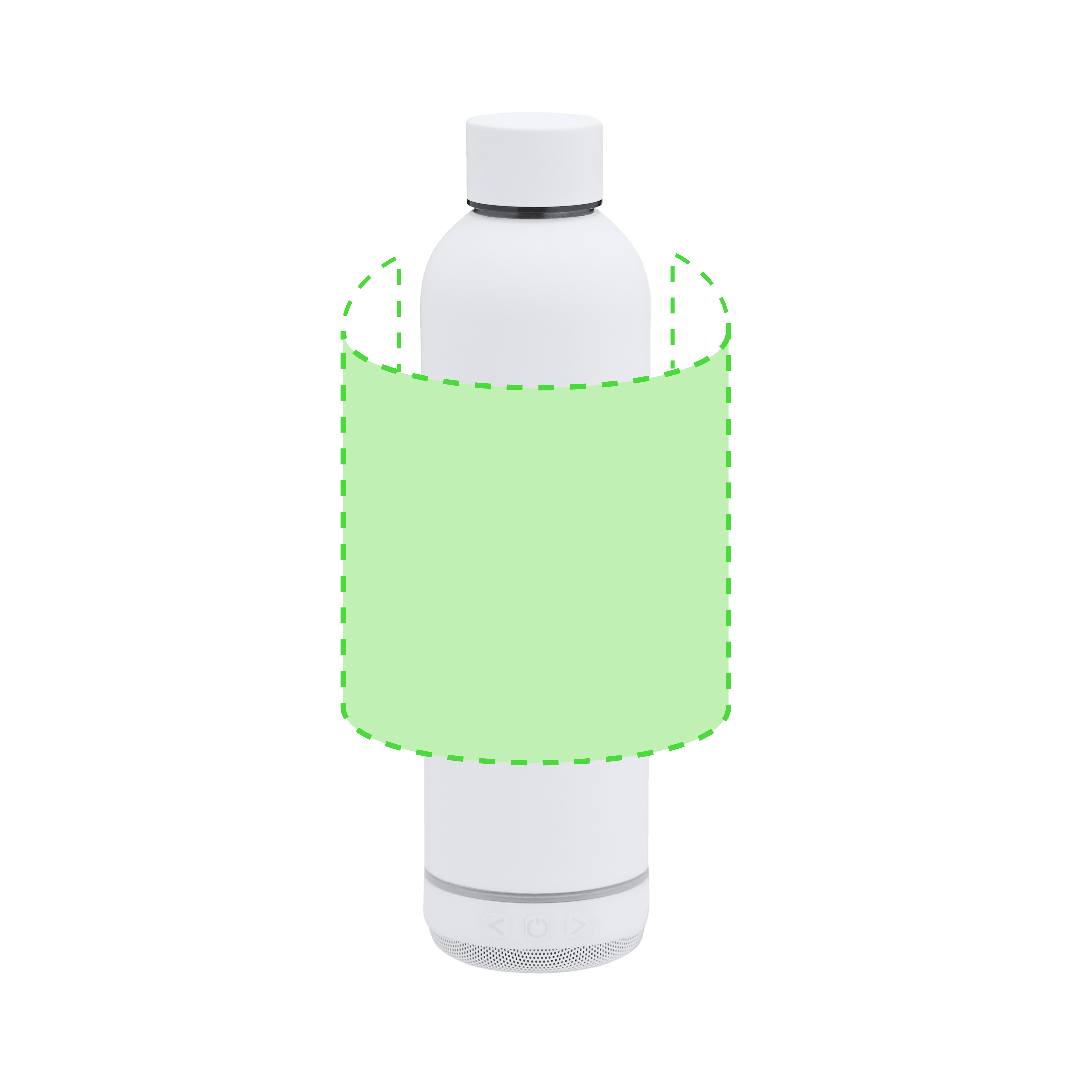 Bidón térmico de acero inox doble pared 540 ml con altavoz Bluetooth 5.3 de 3W integrado