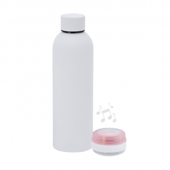 Bidón térmico de acero inox doble pared 540 ml con altavoz Bluetooth 5.3 de 3W integrado
