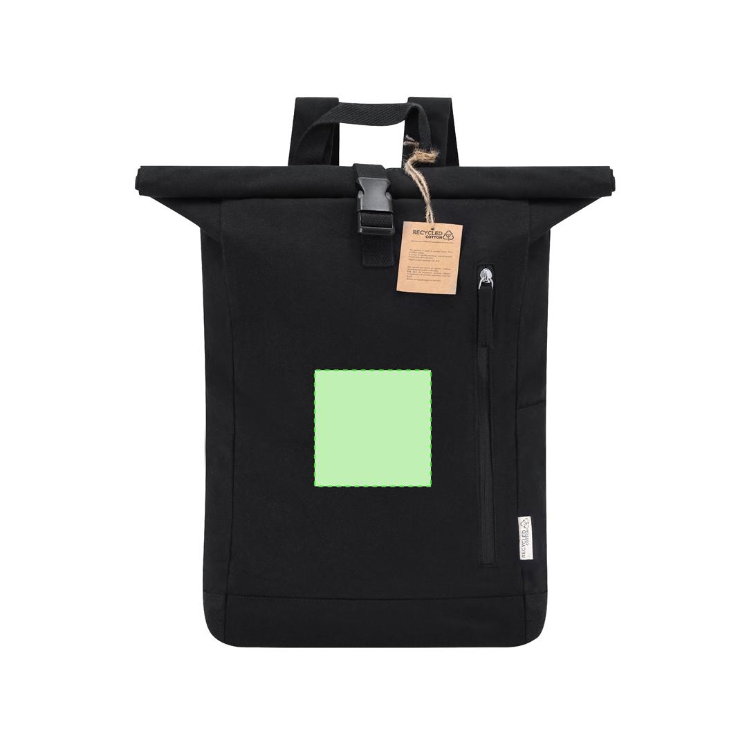 Mochila de canvas 100% reciclado 390 g/m² con cierre de hebilla y velcro