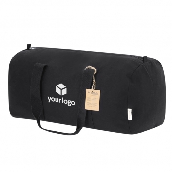 Bolso de canvas reciclado 100% 280 g/m² con asas alrededor y logotipo Algodón Reciclado
