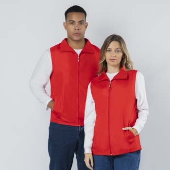 Chaleco Higuk adulto ligero transpirable — 100% poliéster 120 g/m², interior de malla blanco, cremallera a tono con tirador plateado y bolsillos laterales
