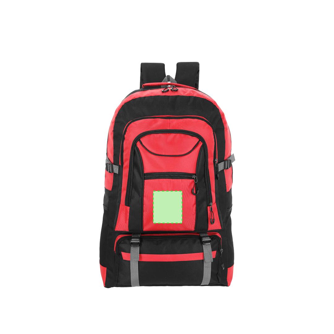 Mochila de poliéster 600D de gran capacidad con múltiples bolsillos, forro interior y correa de cintura