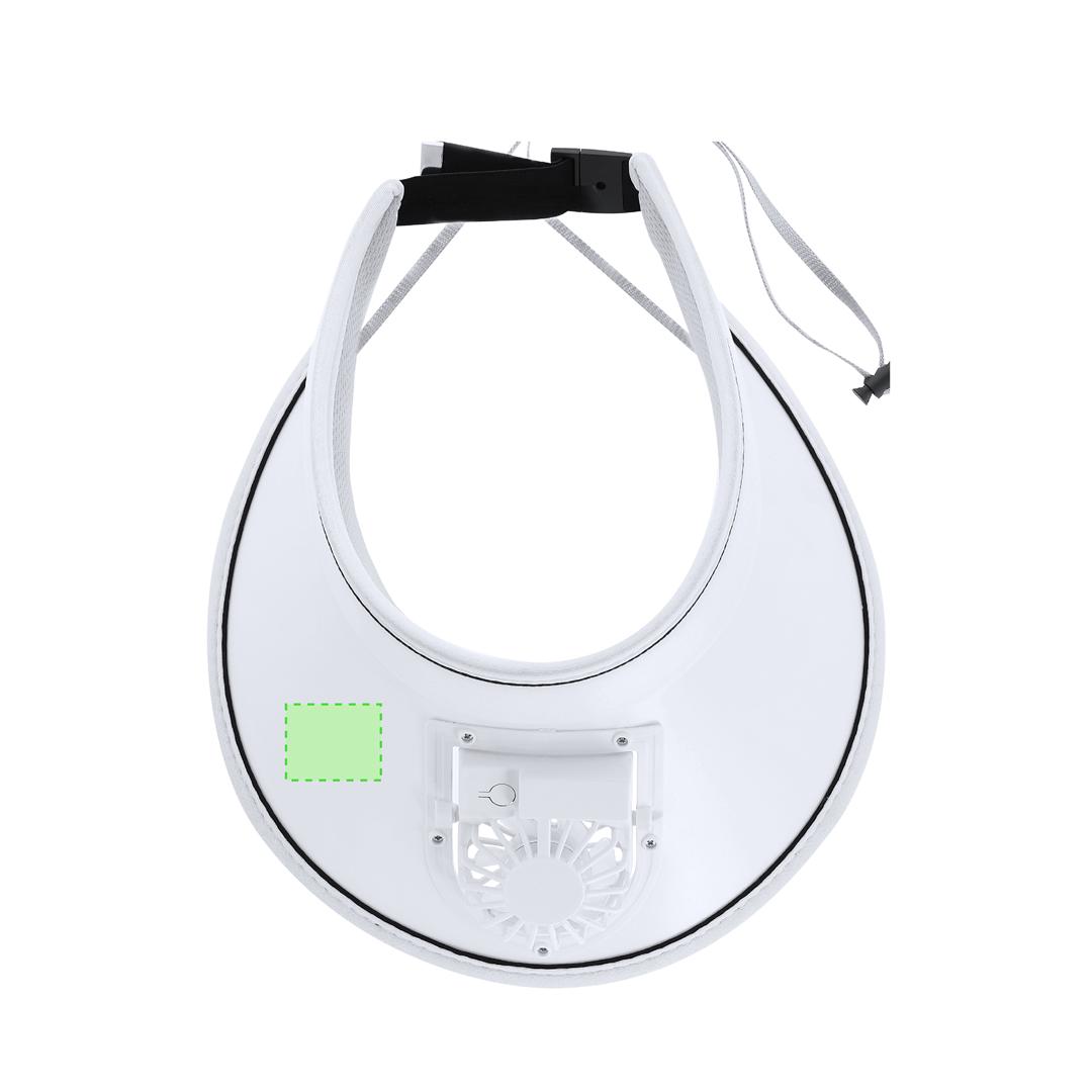 Visera con ventilador recargable integrado de 3 velocidades y batería de 150 mAh