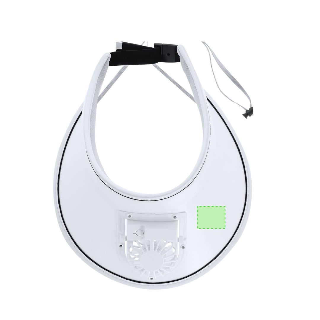 Visera con ventilador recargable integrado de 3 velocidades y batería de 150 mAh
