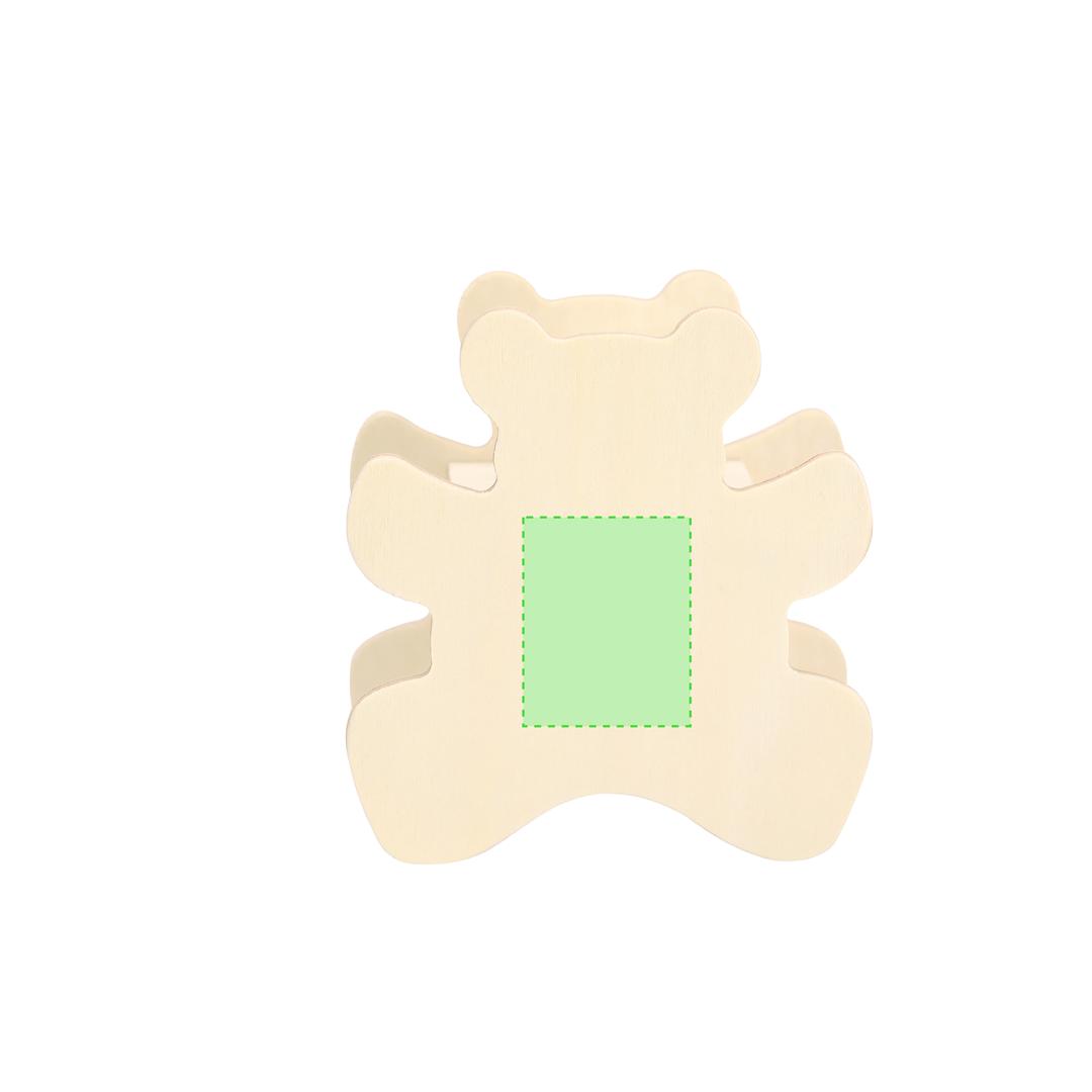 Hucha de madera natural con diseño animales para colorear con 5 ceras