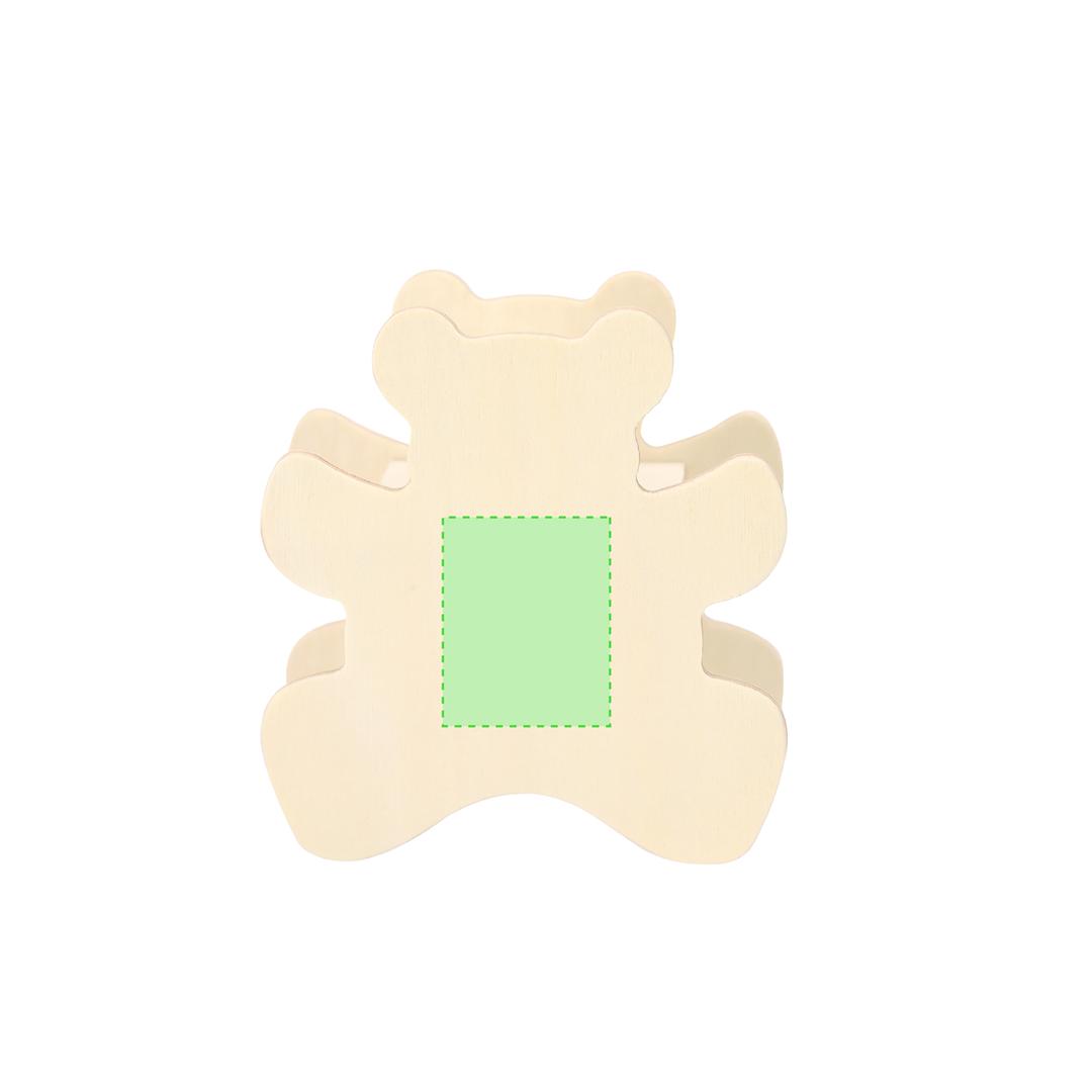 Hucha de madera natural con diseño animales para colorear con 5 ceras