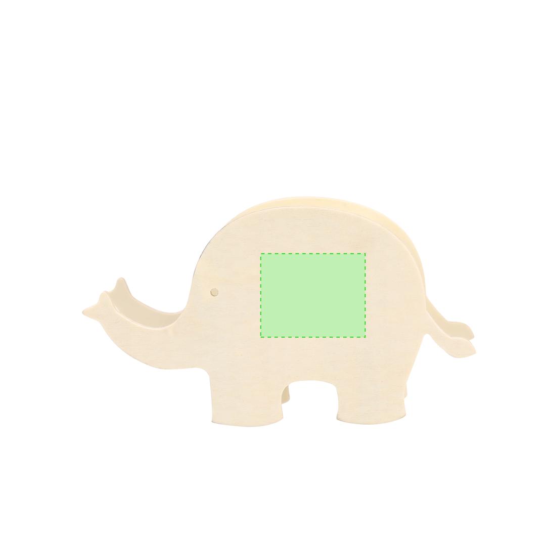 Hucha de madera natural con diseño animales para colorear con 5 ceras