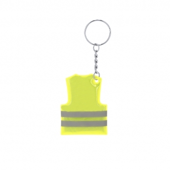 Llavero chaleco reflectante de PVC para seguridad vial 4,3×5,8 cm