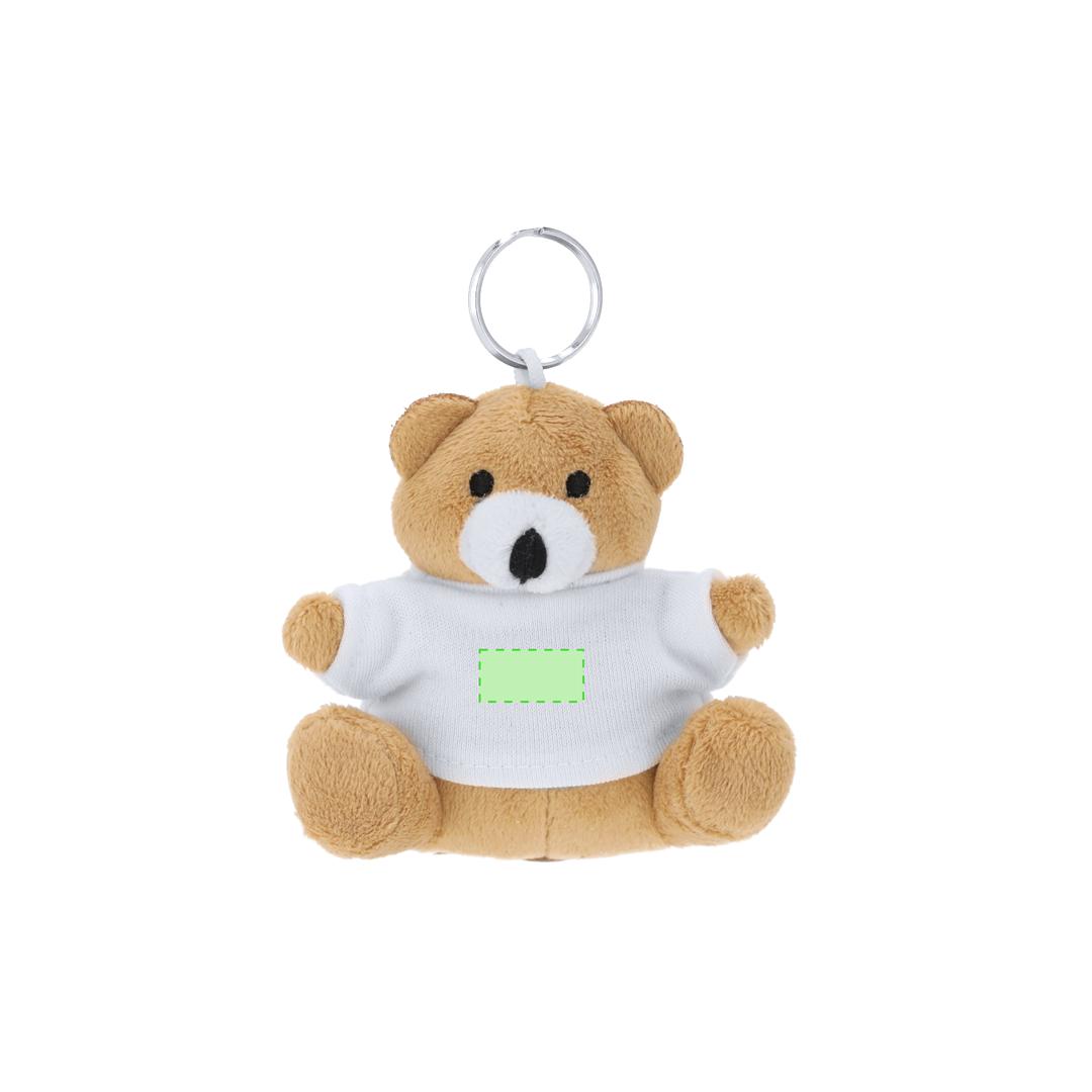 Llavero osito de peluche con camiseta personalizable sublimación
