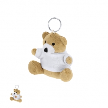 Llavero osito de peluche con camiseta personalizable sublimación