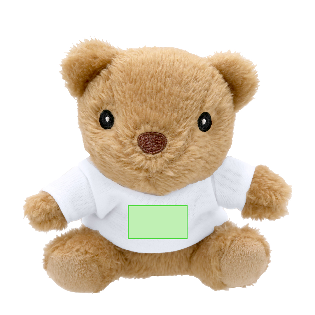 Oso de peluche fabricado en RPET reciclado con sudadera personalizable