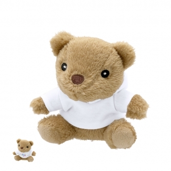 Oso de peluche fabricado en RPET reciclado con sudadera personalizable