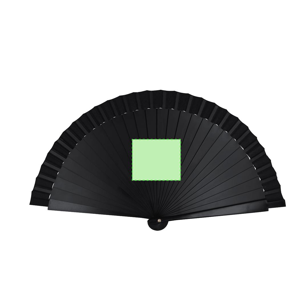 Abanico resistente de varillas de PP y tela de poliéster 210D a juego — diseño ligero de gran durabilidad (42,5x23 cm)