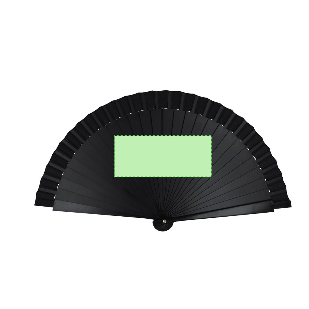 Abanico resistente de varillas de PP y tela de poliéster 210D a juego — diseño ligero de gran durabilidad (42,5x23 cm)