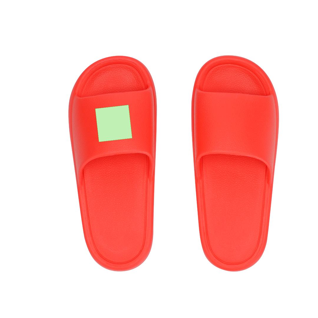 Par de chanclas de EVA plano con tira ergonómica a juego en 5 tallas — diseño minimal de suela plana