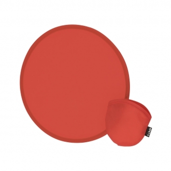 Frisbee plegable en RPET 190T con funda individual a juego — compacto, ligero y sostenible